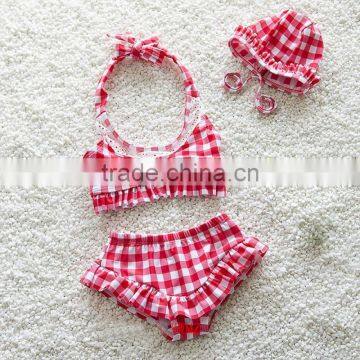 Girls Pink Swimwear One Piece Suit With Hat Best Selling Products 2017 in Usa photo-4