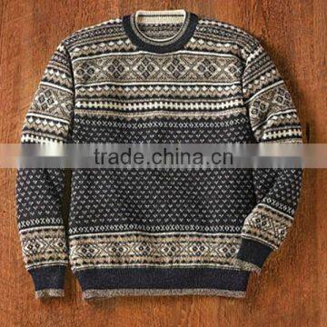 Latest Design Fancy Pullover Knitted Man Wool Sweater photo-5
