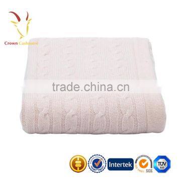 Colorful Cable Luxe Knitted Cashmere Baby Blanket photo-4