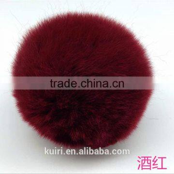 DIY Handmade Smooth Colourful Rex Rabbit Fur Pom Poms for Keychain Garment and Shoese photo-6