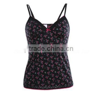 ladies printed bra & camisole underwear set