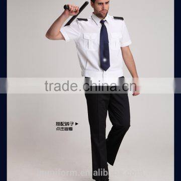 Customized Men's Security Guard Dress Uniform/Cheap Security Shirt/ White Design Security Guard Wear photo-3