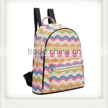 High quality monogrammed chevron canvas backpack