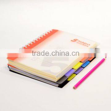 Transparent PVC Cover Spiral Binding Notebook Cheap Student Exercise Notebook Custom Diary Notebook With Index Tab photo-3