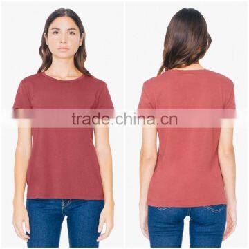 100%Cotton short sleeve women t shirt wholesale blank t-shirt custom 2016