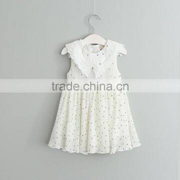 Summer Polka Dots Doll Collar Baby Girls Dress Frocks Designs photo-2