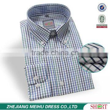 Turkish plaid fabric Men's dress shirt