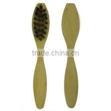 Long wooden handle plastic hair shoe brush