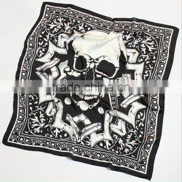 Fashion Square Spring And Autumn Skull Imitated Silk Lady Scarf Wholesale photo-2