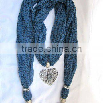 Heart Rose pendant hijab bijoux