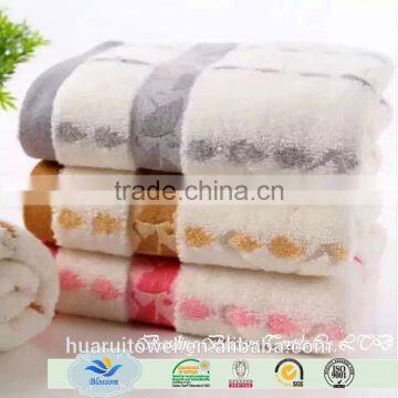 2016 hot sales umbrella jacquard 100% cotton face towels