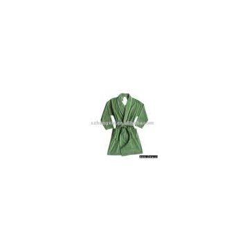 Dyed Coral  Fleece Bathrobe