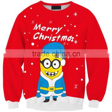 Red color cheap plain cotton hoodied sweatshirts for Christmas