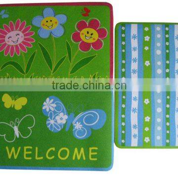 Flower patten Floor Mat