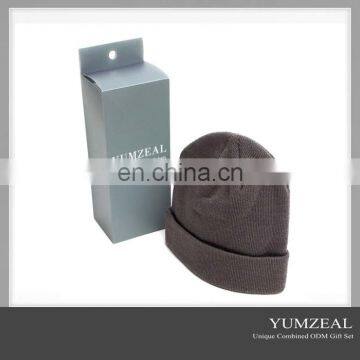 Wholesale grey men's knit slouch beanie