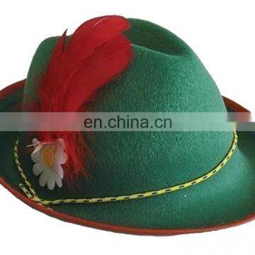 2017 Cheap Felt Germany Oktoberfest Hats Alpine Hats beer hat With Feather OH022