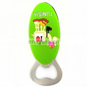 cheap cartoon souvenir stainless steel bottle opener, handmade plastic bottle opener