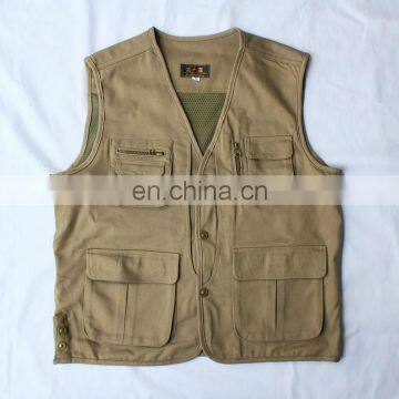 men's cotton vest/plain white cotton vest/mens cotton canvas work vest