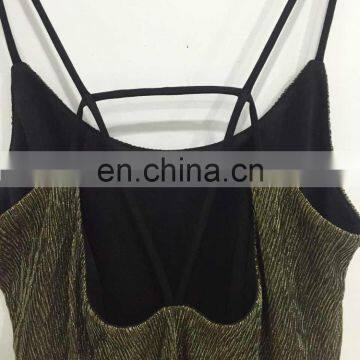 2017 Summer Metallic Backless Condole Belt Camisole photo-4