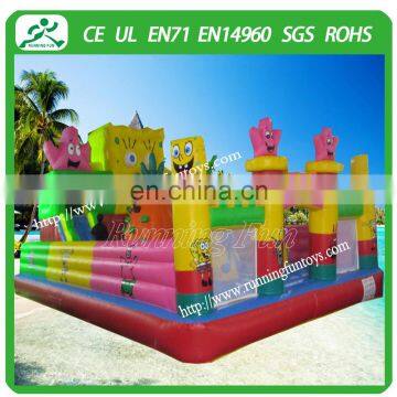 2015 Outdoor inflatable amusement park inflatable bouncer, inflatable bouncy castle obstacle