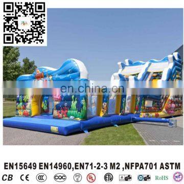 Giant ocean water slide for kids inflatable water playground park slide