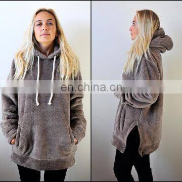 2017 Raf Bubble Furry Side YKK Zip-up Hoodie -Unisex Zipper Warm Sherling Sweatshirt Winter
