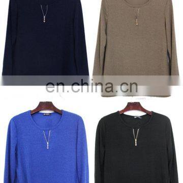 2017 Autumn Fashion Women Wear Korean Blouse With Zipper at Neck photo-6