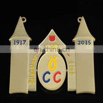 New coming cheap custom designed personalized castle badge