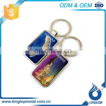 Custom Design Cities Custom Metal Plain Key Rings Zinc Alloy Chain Color Keychain