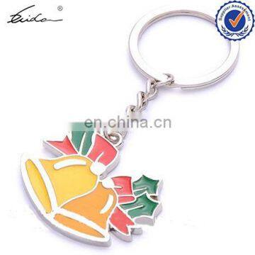 PROMOTIONAL COLORFUL CHRISTMAS JINGLE BELL KEY RING CHAIN