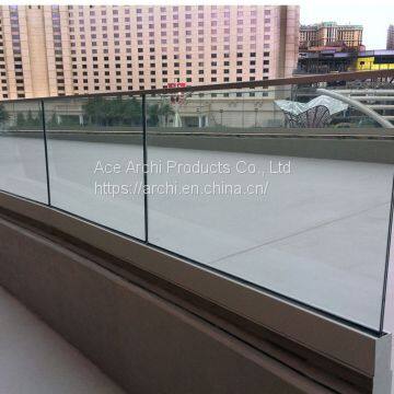 Aluminum Deck Railing / Glass Balustrade / U Channel Glass Railing for Balcony photo-5