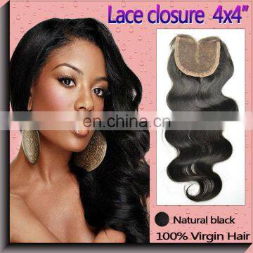 Top Closure 100% Top 4x4 Silk Base Body Wave Malaysian Closures