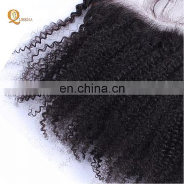 By express top quality 13x4 natural hairlines brazilian afro kinky curl human hair lace frontal dropshipping