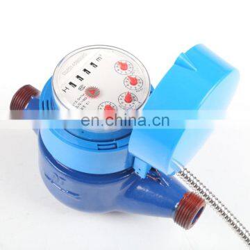 Factory-direct rotary vane type cast iron used water meters with shut off Valve