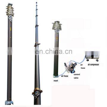 12m Pneumatic Vehicle Antenna Masts With Locking
