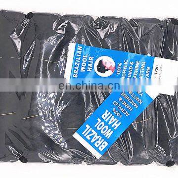 Beauty Supply Angola Black Yarn 100% Acrylic 70G Brazilian Wool Hair photo-7