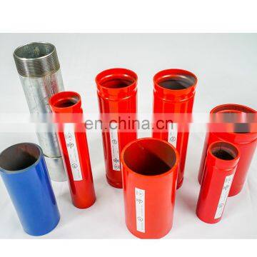 8" Galvanized Red Epoxy Welded Steel Pipe Thread End ASTM A795 SCH 40 photo-2