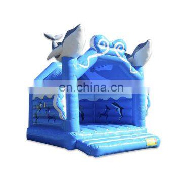 Double Dolphin Bouncer Kids Inflatable Bounce House Commercial Used