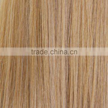 Golden Long Straight Hair Neat Bang Wigs photo-2