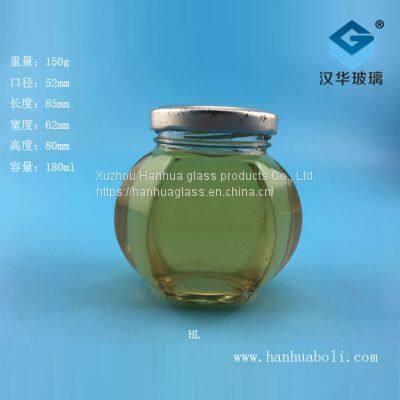 Chili  sauce glass bottle wholesale,180ml spicy sauce glass bottle directly sold by manufacturer