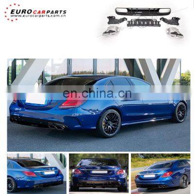 2019 Year W205 C63 Rear Diffuser Fit for C Class W205 C63 2 Door 4 Door Rear Diffuser With Tips photo-2
