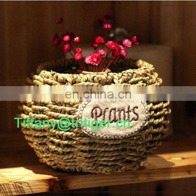 Eco-friendly Corn Husk Woven Flowerpot photo-5