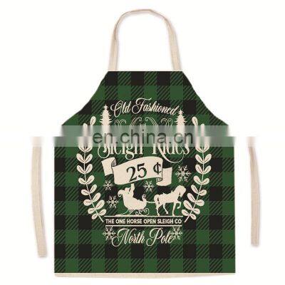 OEM Australian Branded Custom Printed Logo Different Types Adult Christmas Cheap Short Aprons