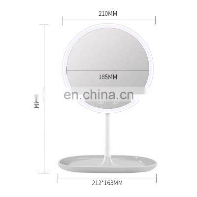Hot Sale 90 Degree Rotate Stainless Steel Frame Round Makeup Mirror LED Mirror photo-4