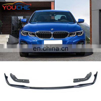 2019 New 3 series G20 Gloss Black PP Material MP style Front Bumper Lip Splitters For BMW 3 Series G20 M Sport