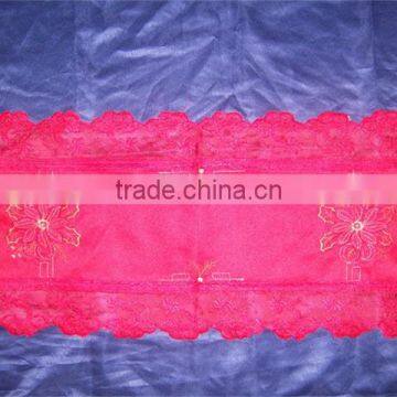 Beautiful fashionable Christmas luxurious ribbon cutwork embroidery tablecloth lmzc1003(3)