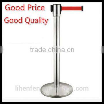 crowd control barrier-Stainless Steels Retractable queue stand-barrier poles_queue barrier
