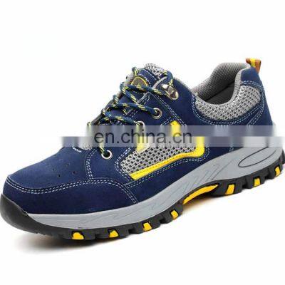 Men steel toe suede leather  brand  safety shoes sandals