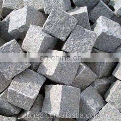 Natural Split Light Grey Cobble Stone Granite Driveway Paving photo-4