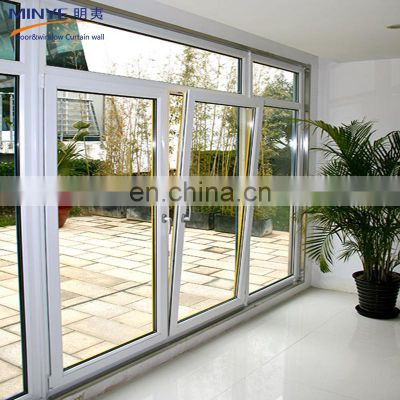 back yard design double glazed aluminum safety door exterior